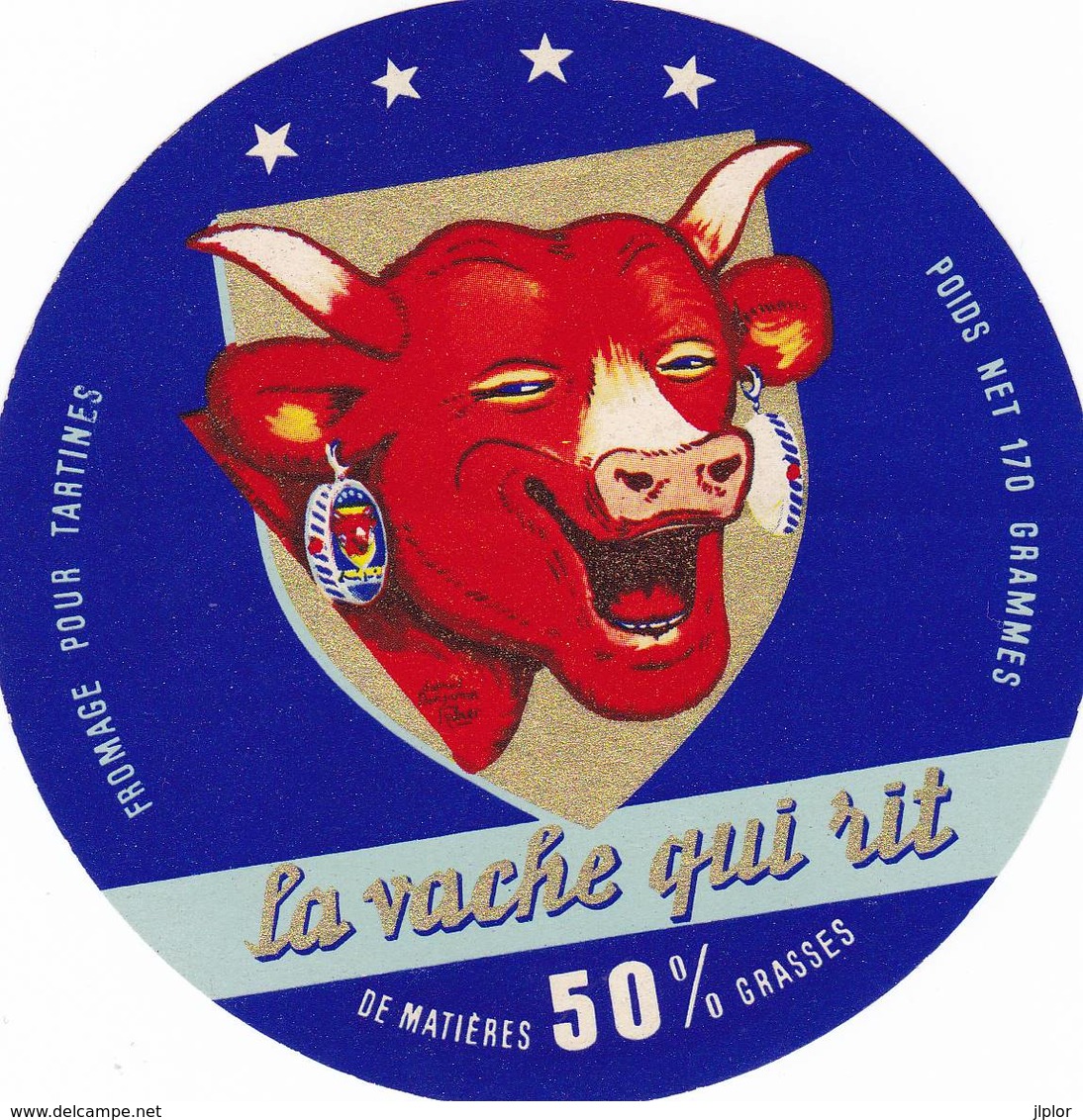 ETIQUETTE FROMAGE VACHE QUI RIT -   170G  NET  -  Num  296 - Fromage