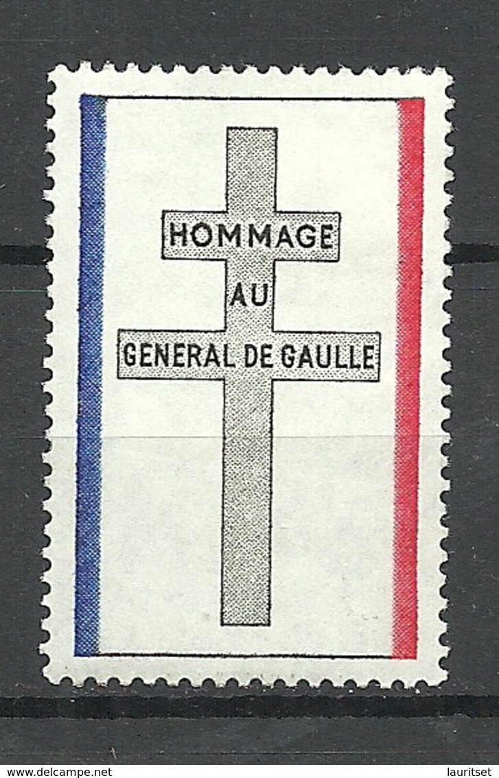 FRANCE Hommage Au General De Gaulle Vignette Poster Stamp * - Other & Unclassified