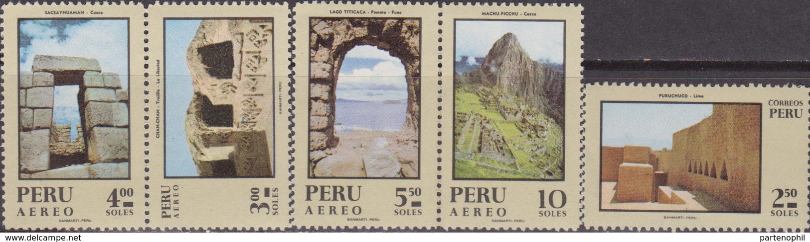 Peru History Monument Historico Archeology Set MNH - Archeologia