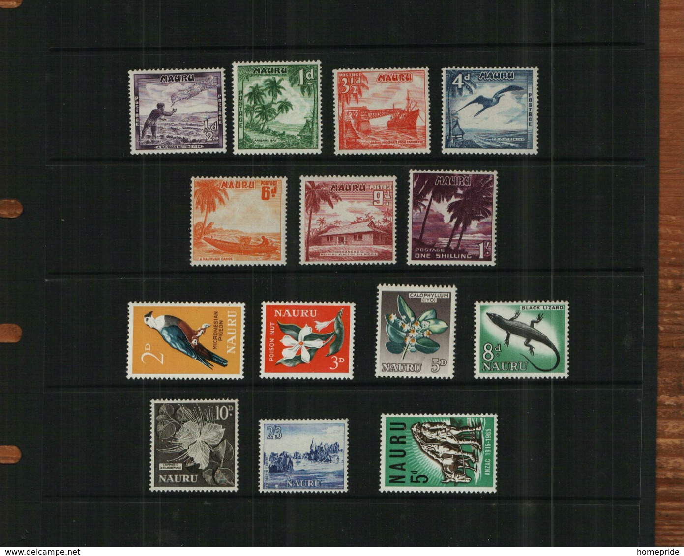 NAURU - QEII - 1954-1965 - PRE-DECIMAL - DEFS - MNH - 14 Stamps - Nauru