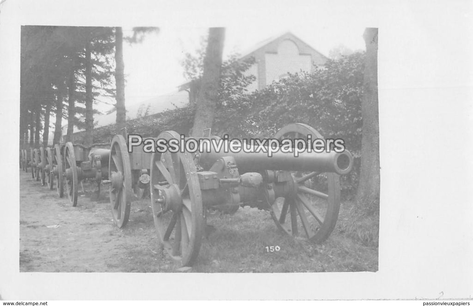 CARTE PHOTO ALLEMANDE  ANTWERPEN ARTILLERIE CANONS - Antwerpen