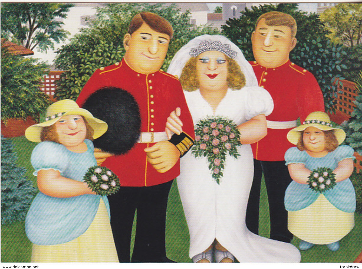 Postcard - Art - Beryl Cook - A Military Wedding - New - Unclassified
