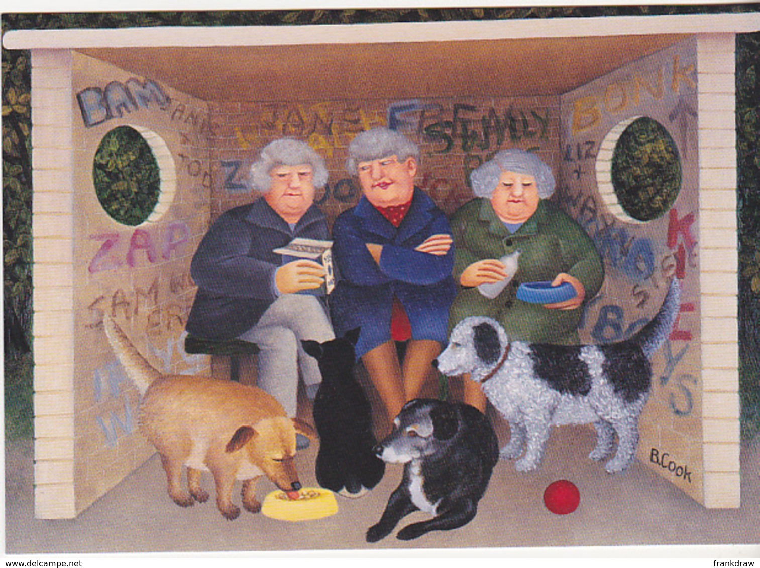 Postcard - Art - Beryl Cook - A Short Pause - New - Unclassified