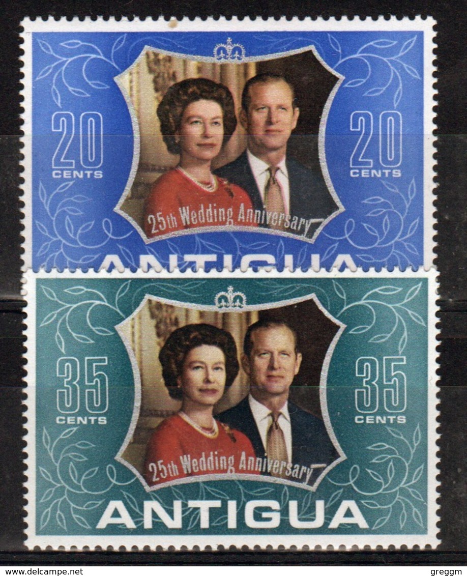 Antigua 1972 Set Of Stamps To Celebrate The Royal Silver Wedding. - 1960-1981 Ministerial Government