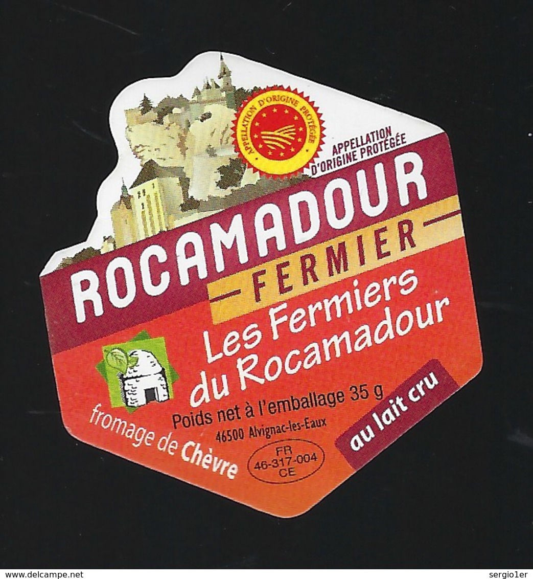 étiquette Fromage Rocamadour Fermier Les Fermiers De Rocamadour 46 N° FR 46 317 004 CE - Fromage