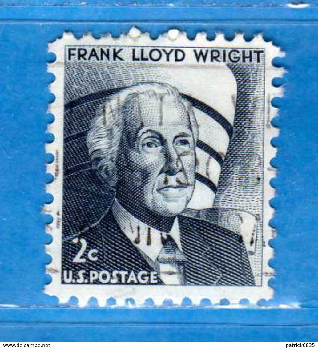 (Us2) USA °- 1965-66 - Américains Célèbres- Frank Lloyd Wright.  Yvert . 794 .  USED.  Vedi Descrizione - Usati