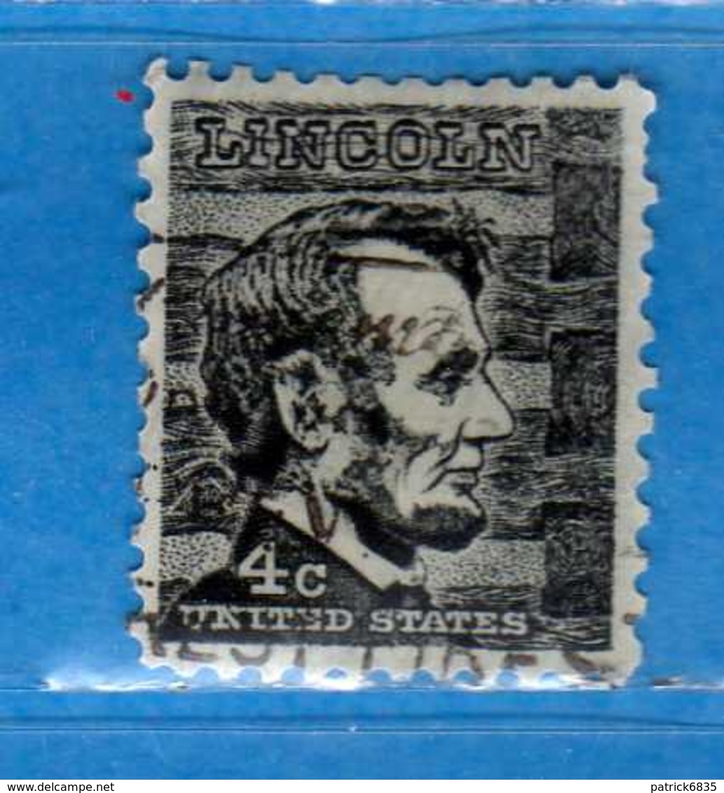 (Us2) USA °- 1965-66 - Américains Célèbres- Abraham Lincoln.  Yvert . 795 .  USED.  Vedi Descrizione - Gebruikt