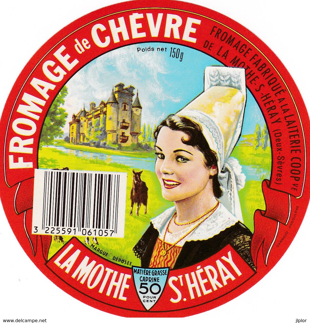 ETIQUETTE FROMAGE - CHEVRE -  LA MOTHE ST- HERAY - Fab En POITOU  - DEUX-SEVRES 79 - Fromage