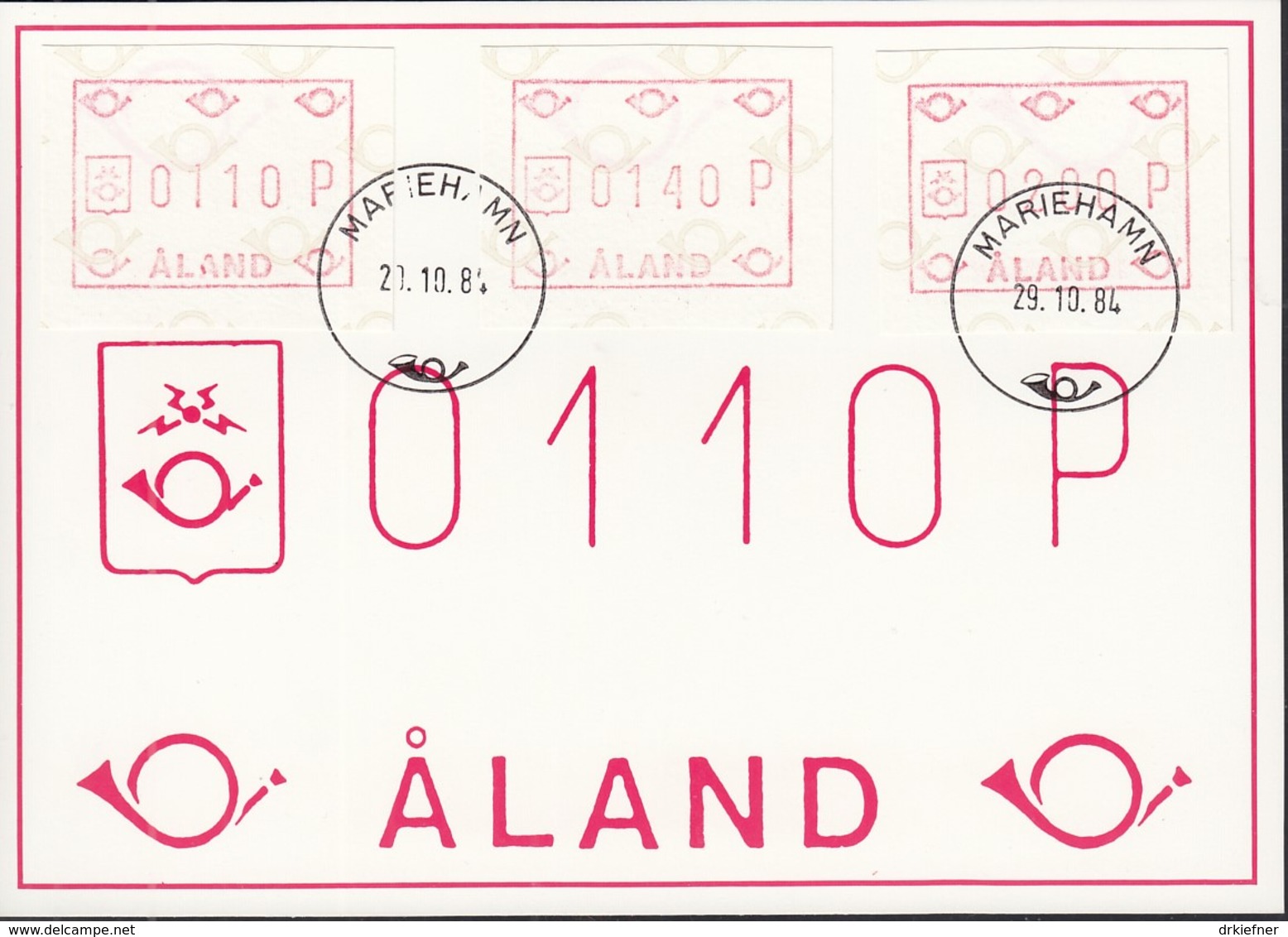 ALAND INSELN ATM 1, 1 MC, 1984 - Aland