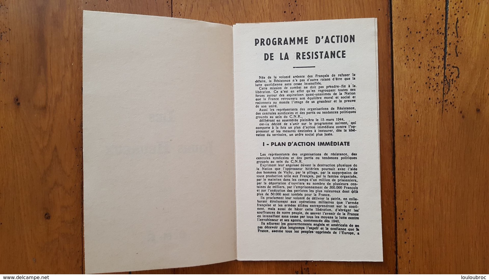 DOCUMENT 6 PAGES LES JOURS HEUREUX PAR LE C.N.R. LA RESISTANCE - 1939-45