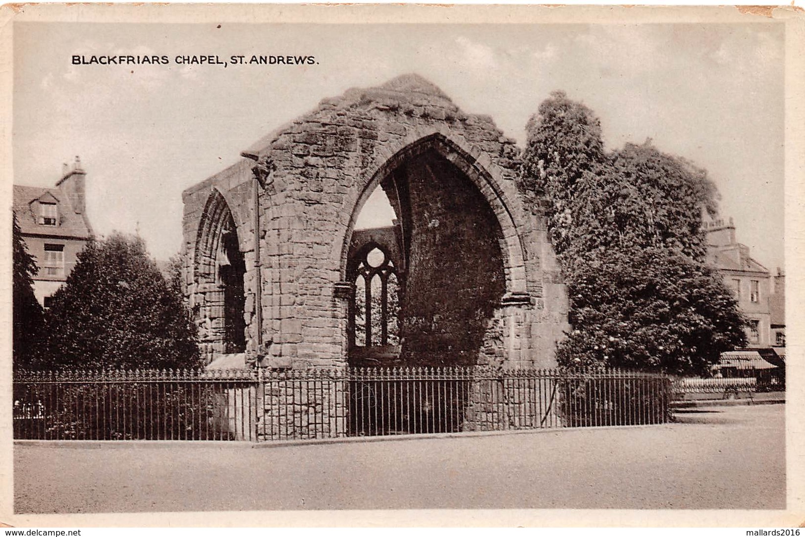 ST. ANDREWS, BLACKFRIARS CHAPEL ~ AN OLD POSTCARD #93371 - Midlothian/ Edinburgh