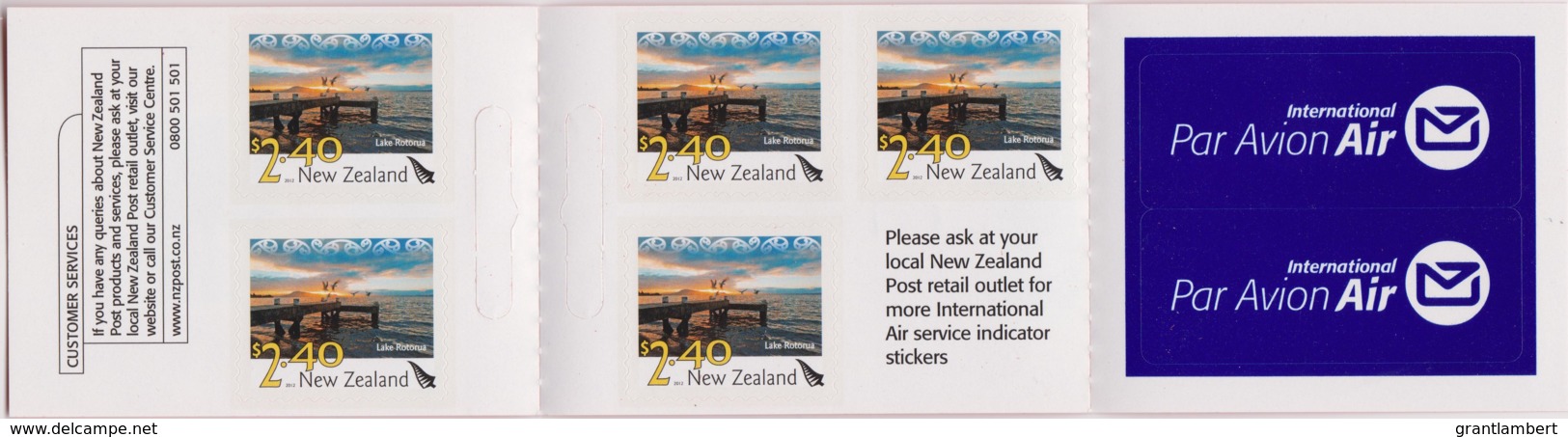 New Zealand 2012 Scenic $2.40 Lake Rotorua Mint Booklet - See Notes - Libretti