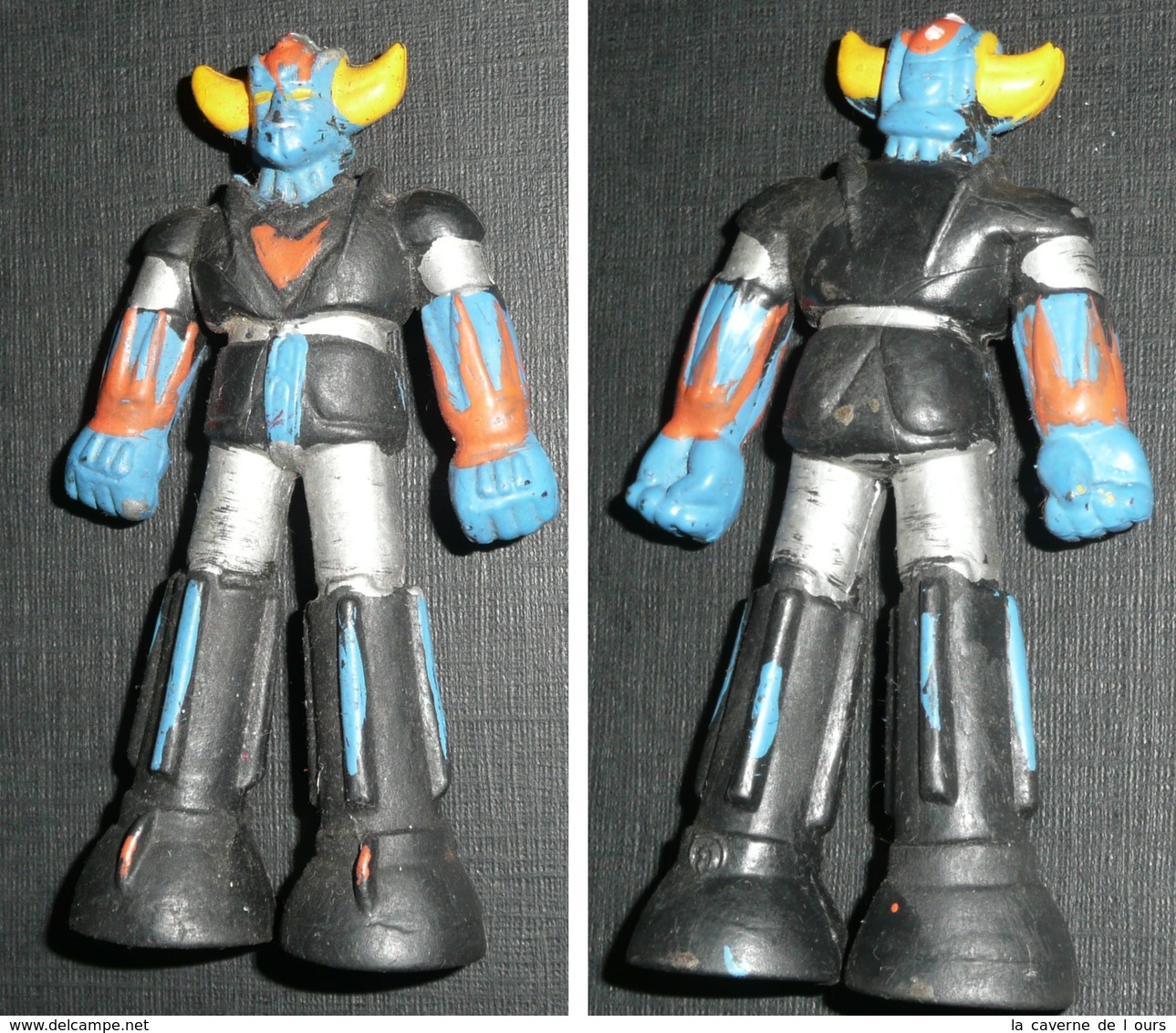 Vintage Années 1970-80's, Figurine En Plastique Goldorak, Grendizer, Variété Pieds Noirs - Goldorak