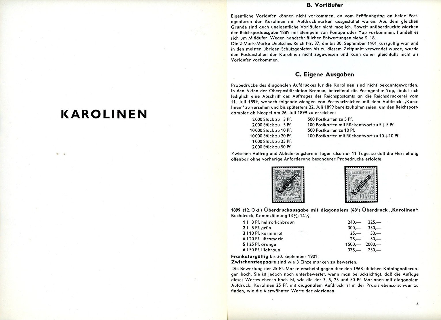 Karolinen Von Friedemann/Wittmann Das Bekannte Standardwerk - Colonies Et Bureaux à L'Étranger