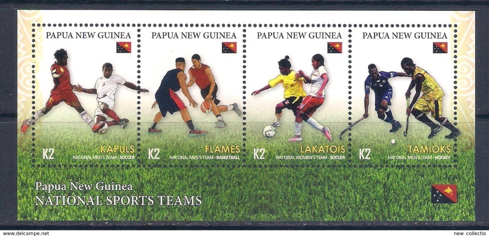 Papua New Guinea (2019) Teams Sports (Football/Soccer, Basketball, Hockey) - Sheetlet [MNH] - Sonstige & Ohne Zuordnung