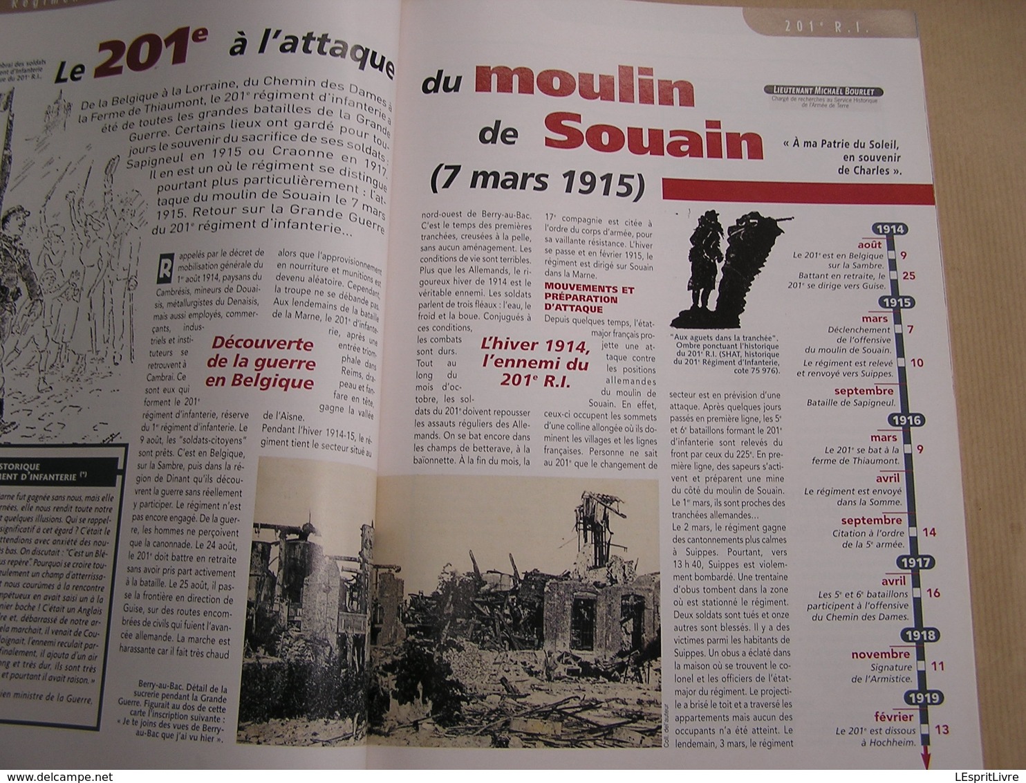 14 18 Le Magazine de la Grande Guerre N° 18 Marne Verdun Moulin de Souain Patton Aviation  Artisanat Tranchée Fournier