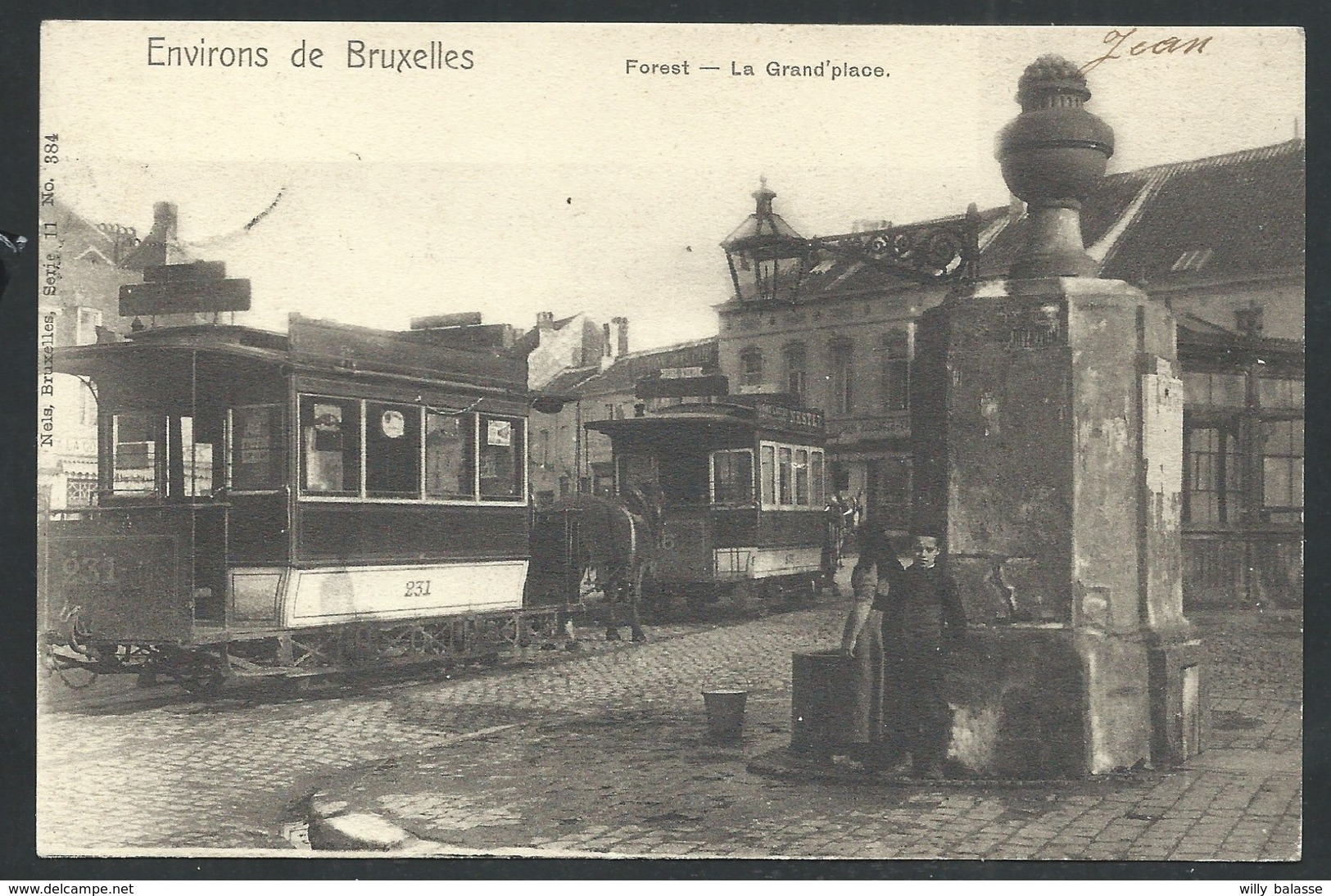 +++ CPA - BRUSSEL - Environs De BRUXELLES - FOREST - VORST - La Grand'Place - Tram Cheval   // - Forest - Vorst