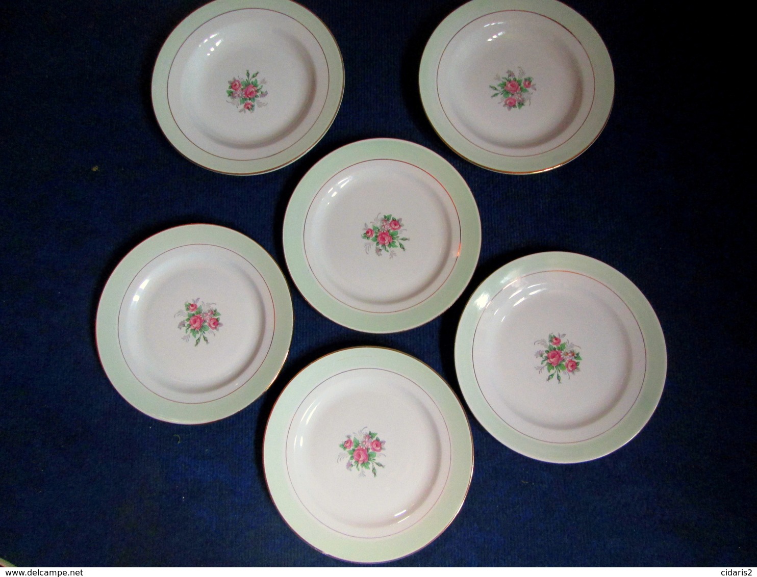 Lot 6 ASSIETTES Faience Céramique 1/2 Porcelaine Opaque Porzellan Porcelain Earthenware SAINT AMAND Nord C1932 ! - Saint Amand (FRA)