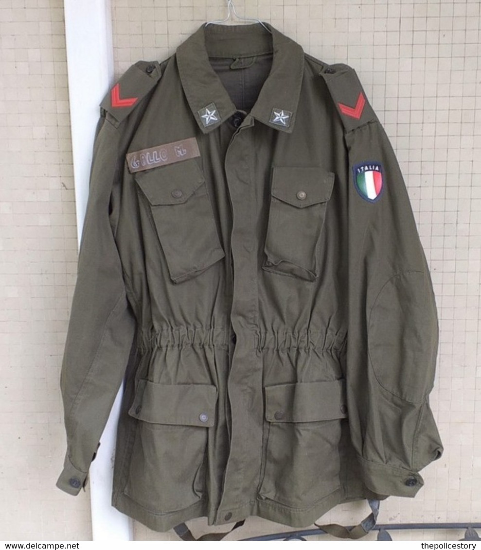 Giacca Pantaloni Mimetica Verde Carabinieri Del 1989 Tg. 50 Completa Marcata - Divise