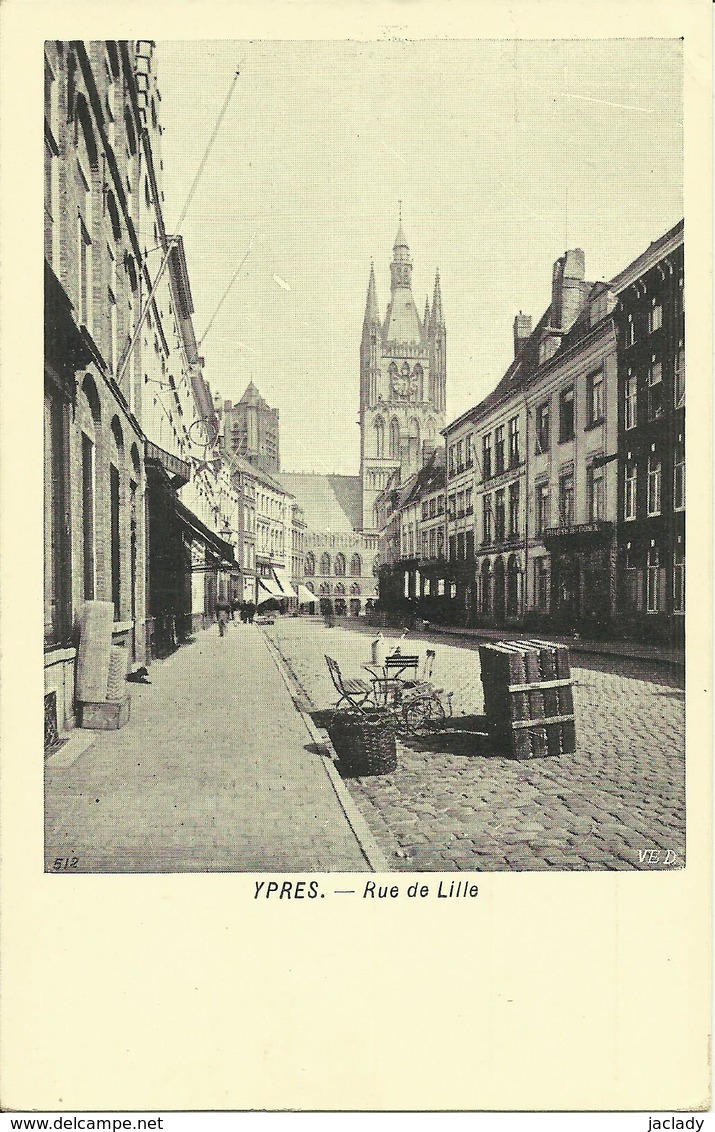 Ypres -- Rue De Lille.   (2 Scans) - Ieper
