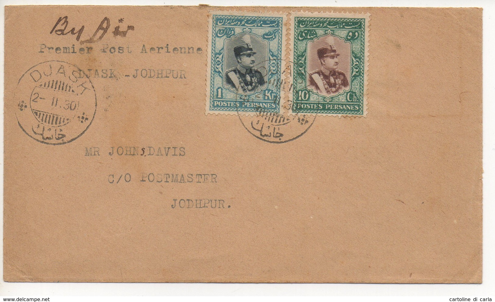 AIR MAIL LETTER 02 02 1930 #100 - Iran