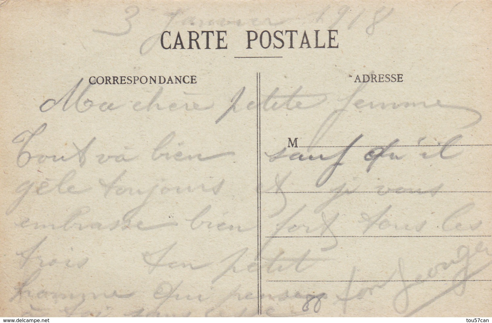 PORTIEUX - VOSGES -  (88)  -  PEU COURANTE CPA 1918. - Autres & Non Classés