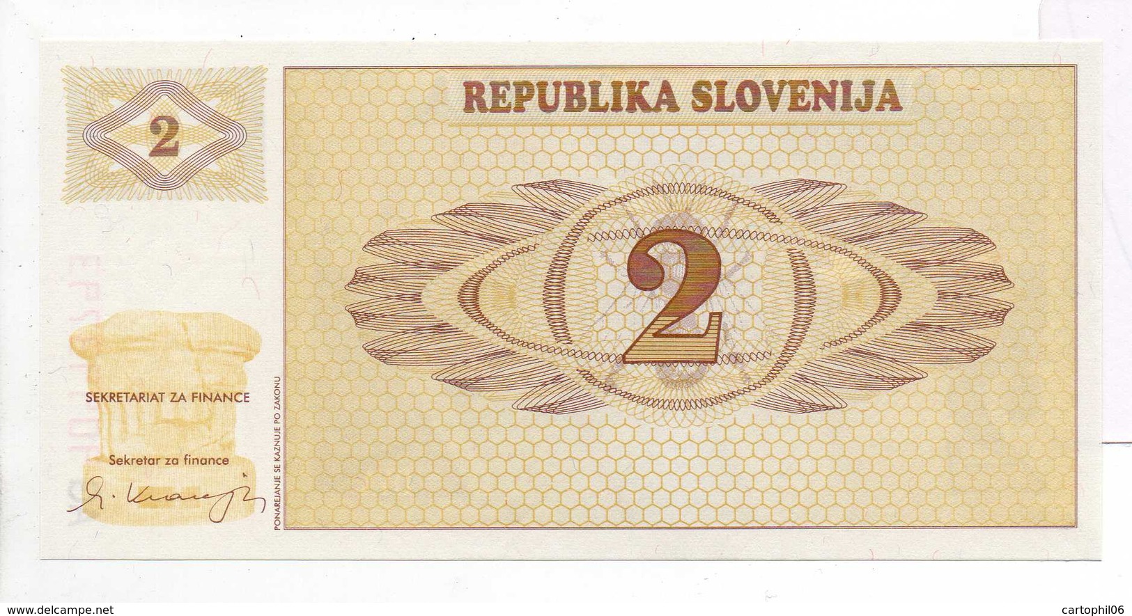 - Billet 2 TOLARS DVA SLOVENIE - - Slovenië