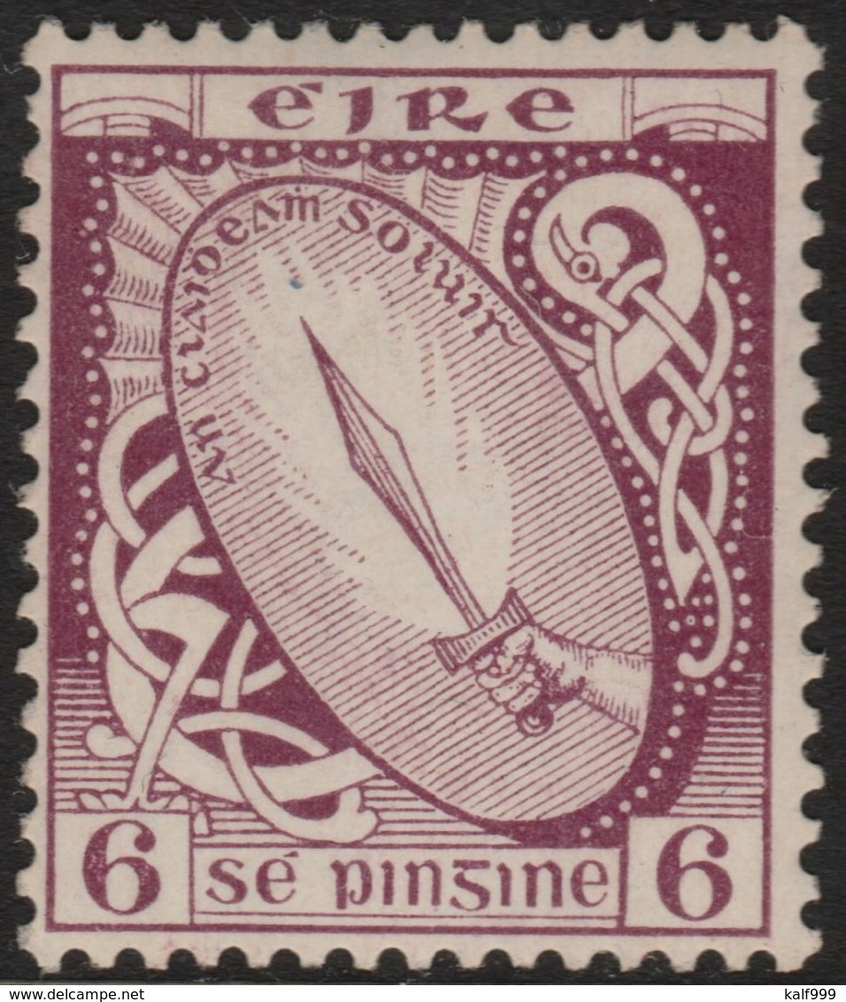 ~~~ Ierland Ireland 1922/1923 - National Symbols WM SE - Mi. 48 A * MH - CV 17.00 Euro ~~~ - Ungebraucht