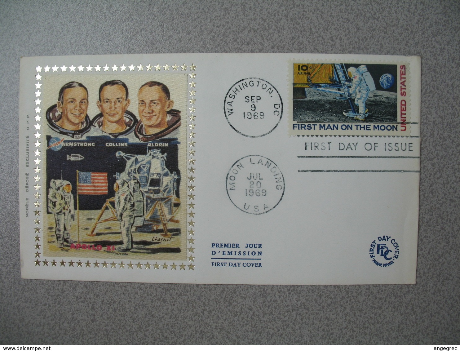 FDC 1969 First Man  On The Moon  - Premier Homme Sur La Lune  Washington DC - 1961-1970