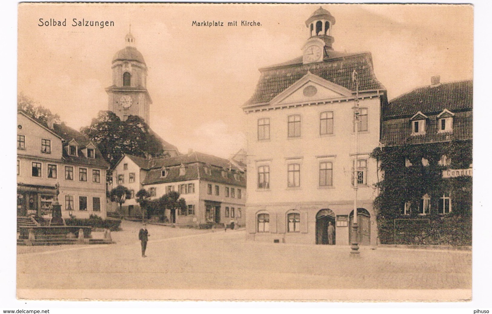 D-9511   BAD SALZUNGEN : Marktplatz Mit Kirche - Bad Salzungen