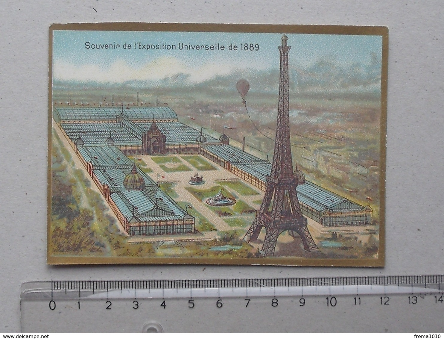CHROMO Souvenir De L'Exposition Universelle De 1889: LA TOUR EIFFEL - Autres & Non Classés