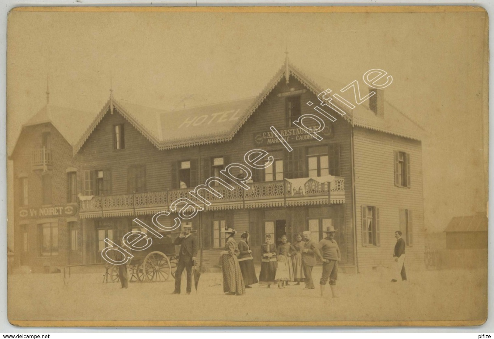 Cabinet 1890-1900 F. De Mauny à Boulogne-sur-Mer . Le Touquet-Paris Plage . Hôtel . Café-restaurant Marcollé-Caudron . - Anciennes (Av. 1900)