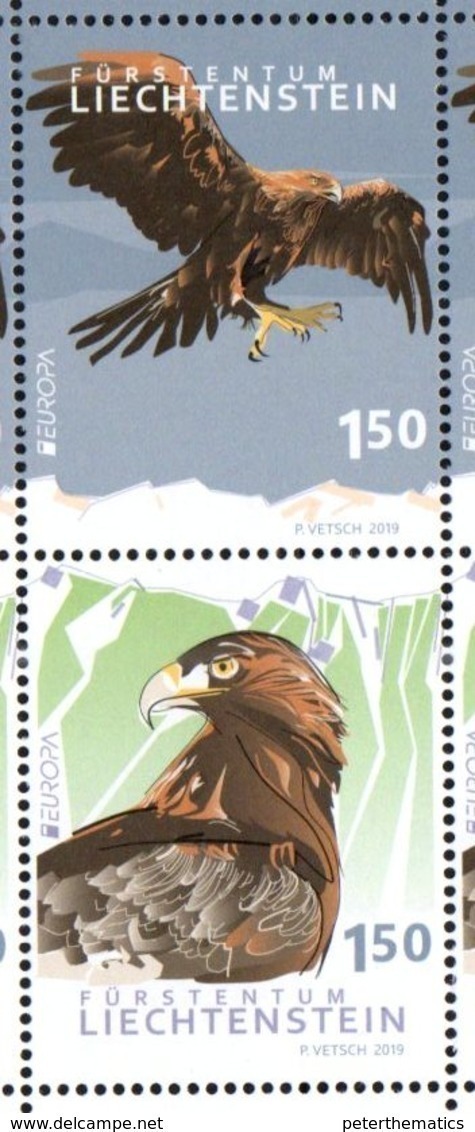 LIECHTENSTEIN, 2019, MNH, EUROPA, BIRDS, BIRDS OF PREY,2v - 2019