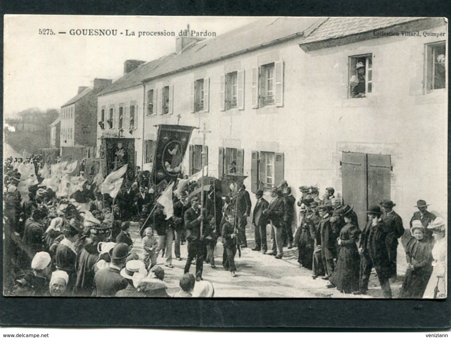 CPA - GOUESNOU - La Procession Du Pardon, Très Animé - Autres & Non Classés