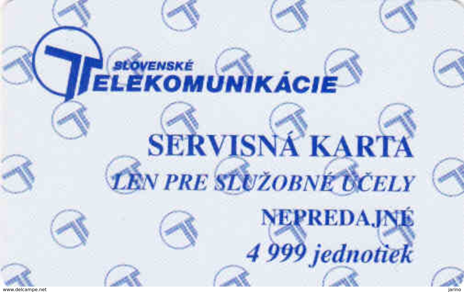 Slovaquie, Slovak Telecom Test - Service Chip Card, 4 999 Units - Slovaquie