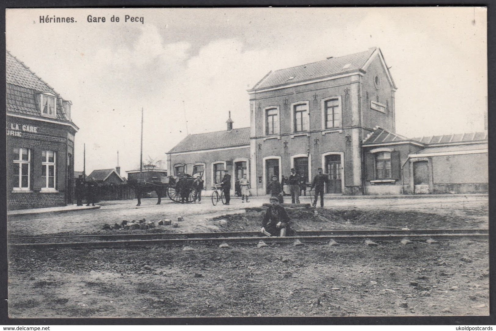 CPA -  Belgique, HERINNES, Gare De Pecq - Pecq