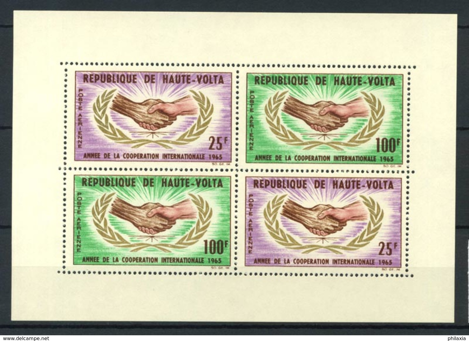 Upper Volta 1965 Mi. Bl.3 SS 100% MNH UN - Upper Volta (1958-1984)