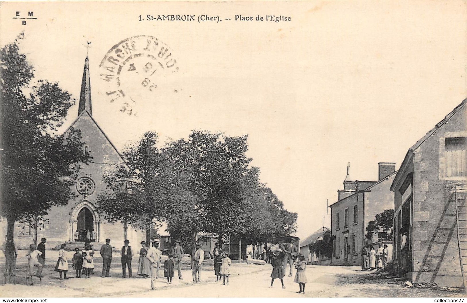 18-SAINT-AMBROIX- PLACE DE L'EGLISE - Otros & Sin Clasificación