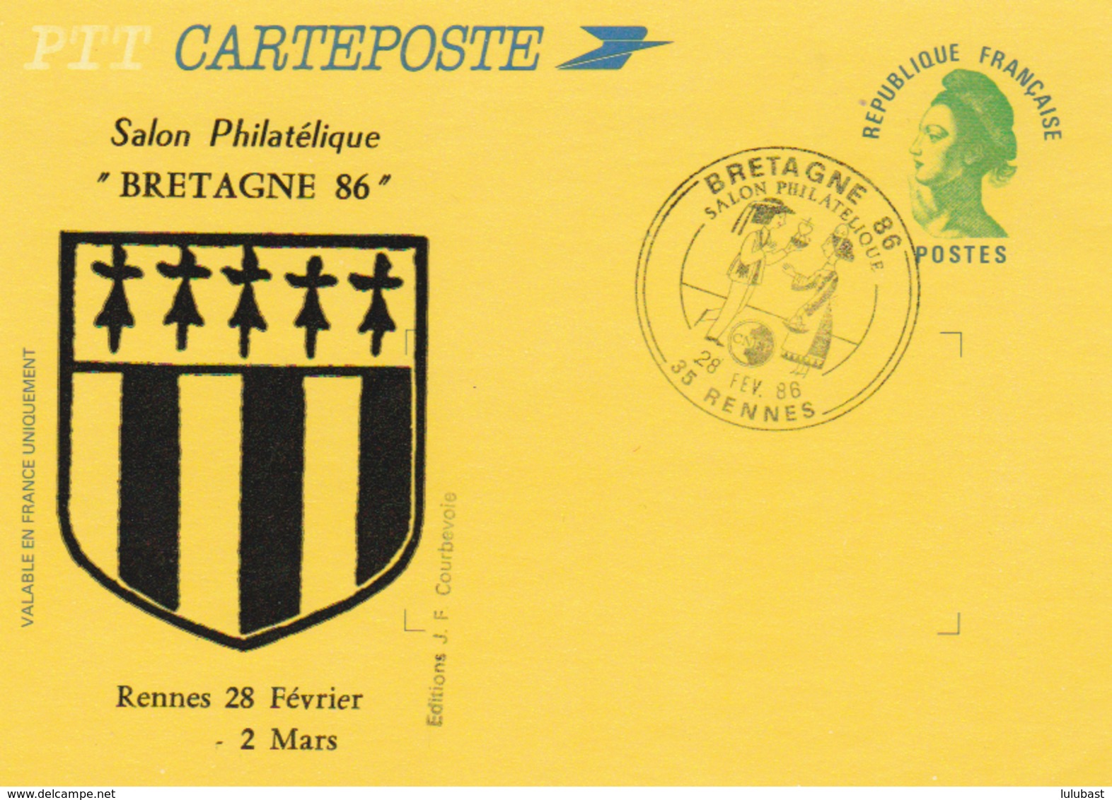 RENNES  35 : Carte Illustrée Du Salon Philatélique "Bretagne" + T. à D. Commémoratif " Les Amoureux De Peynet (superbe). - Tarjetas Cartas