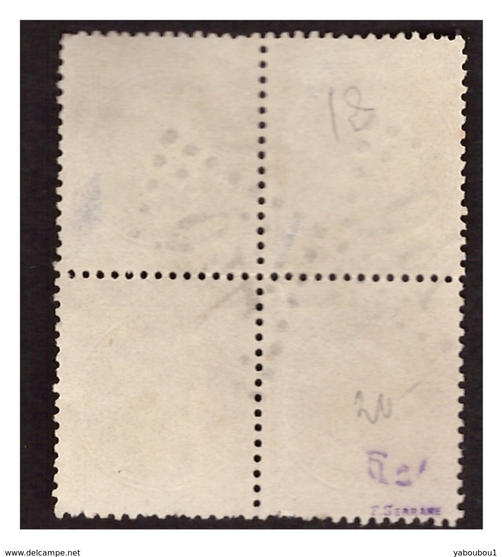 Bloc De 4 Du N° 28B Obl. - 1863-1870 Napoleon III With Laurels