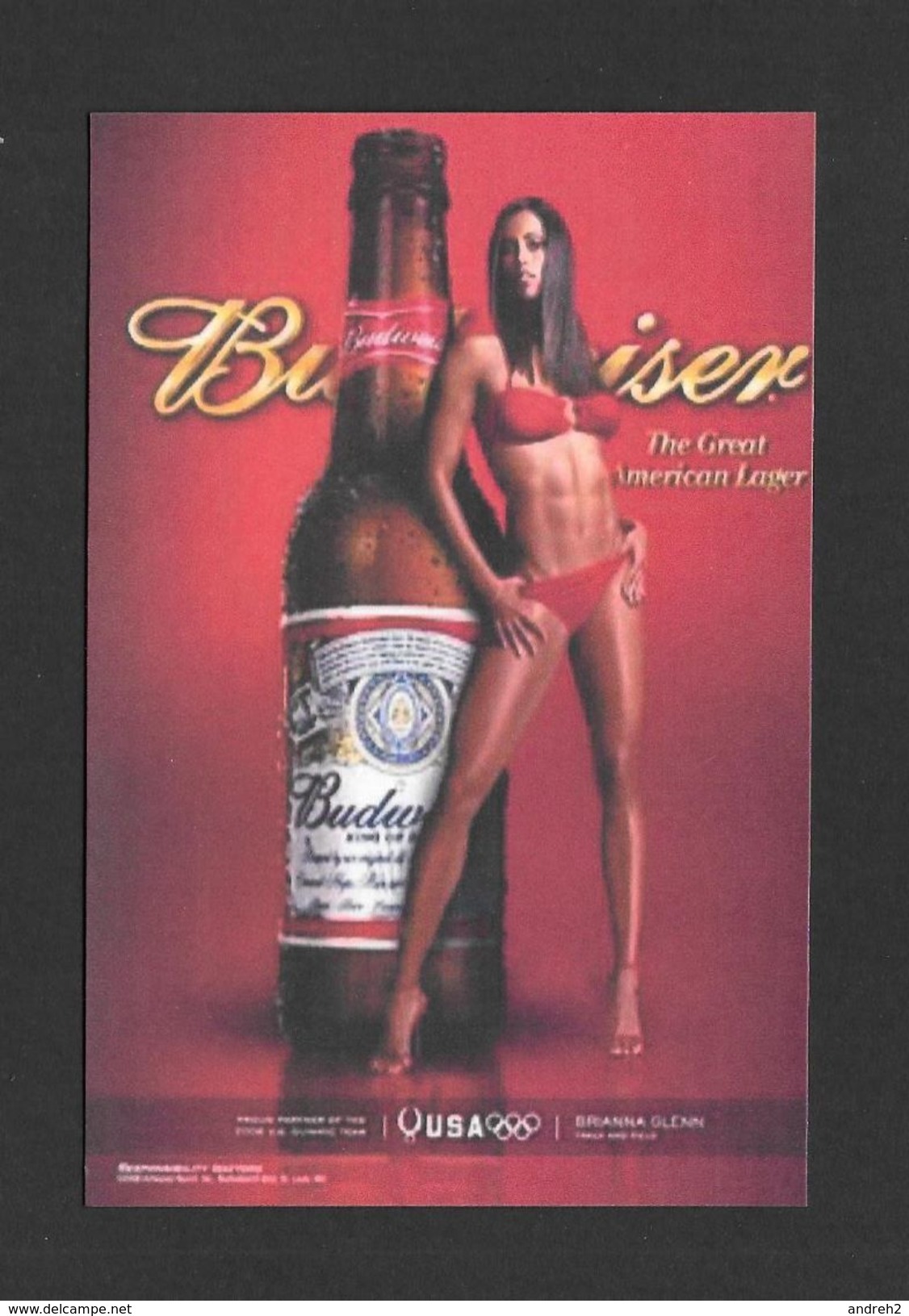 PUBLICITÉ - ADVERTISING - BIÈRE BUDWEISER - THE GREAT AMERICAN LAGER WITH A BEAUTIFUL GIRL - Publicité