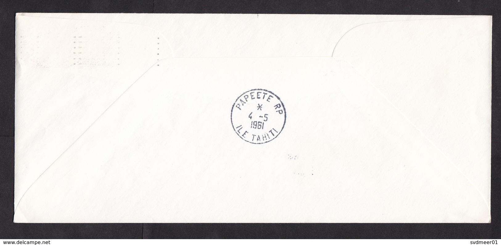 USA: FFC First Flight Cover, 1961, 1 Stamp, Air France TAI Honolulu Hawaii - Papeete Tahiti (traces Of Use) - Brieven En Documenten