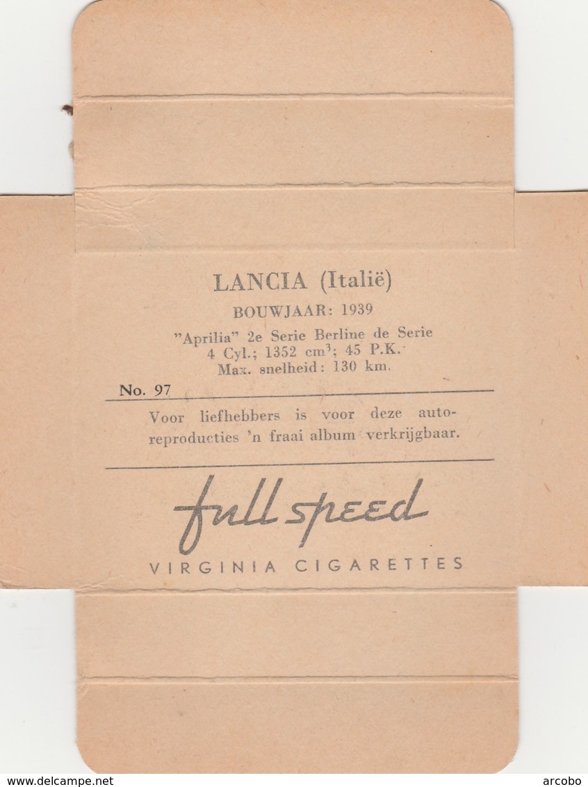 FULL SPEED VIRGINIA Nr 97, Lancia 1939 - Other & Unclassified