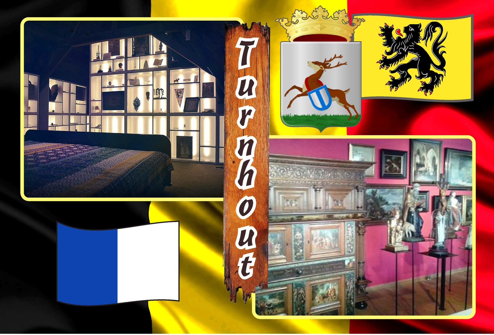 Postcards, REPRODUCTION, Municipalities of Belgium, Turnhout, duplex IX, 51 pcs. (397 to 447)