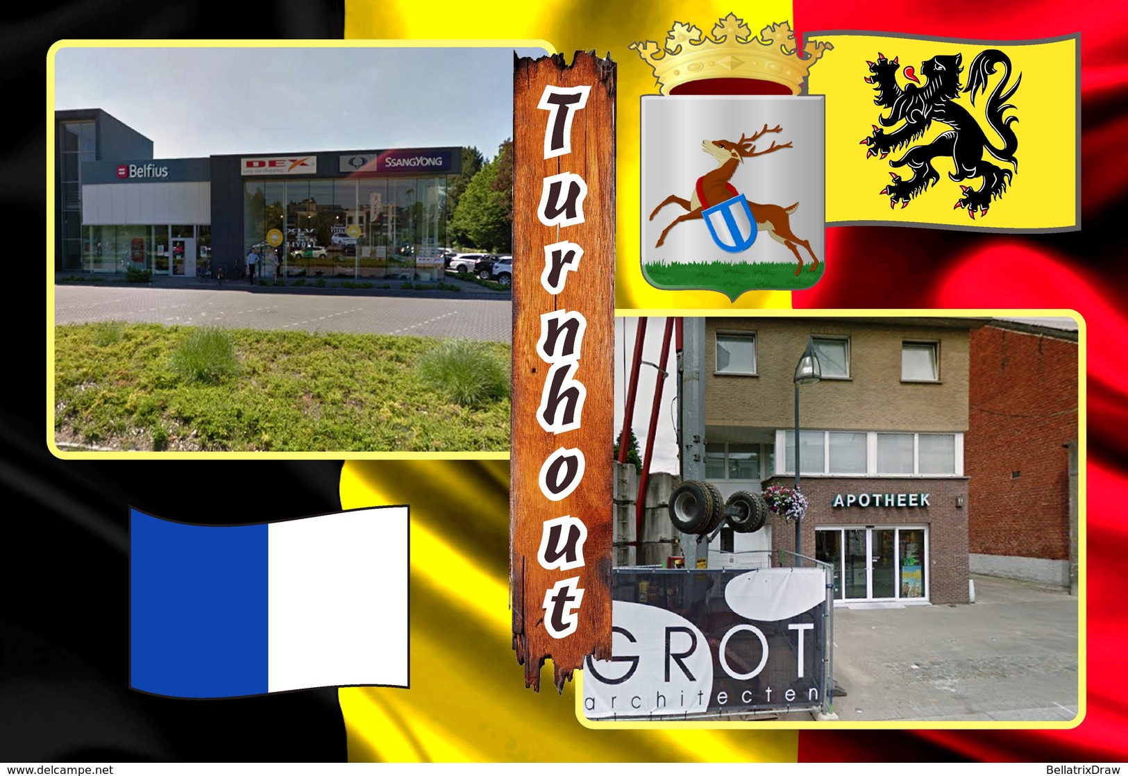 Postcards, REPRODUCTION, Municipalities of Belgium, Turnhout, duplex IX, 51 pcs. (397 to 447)