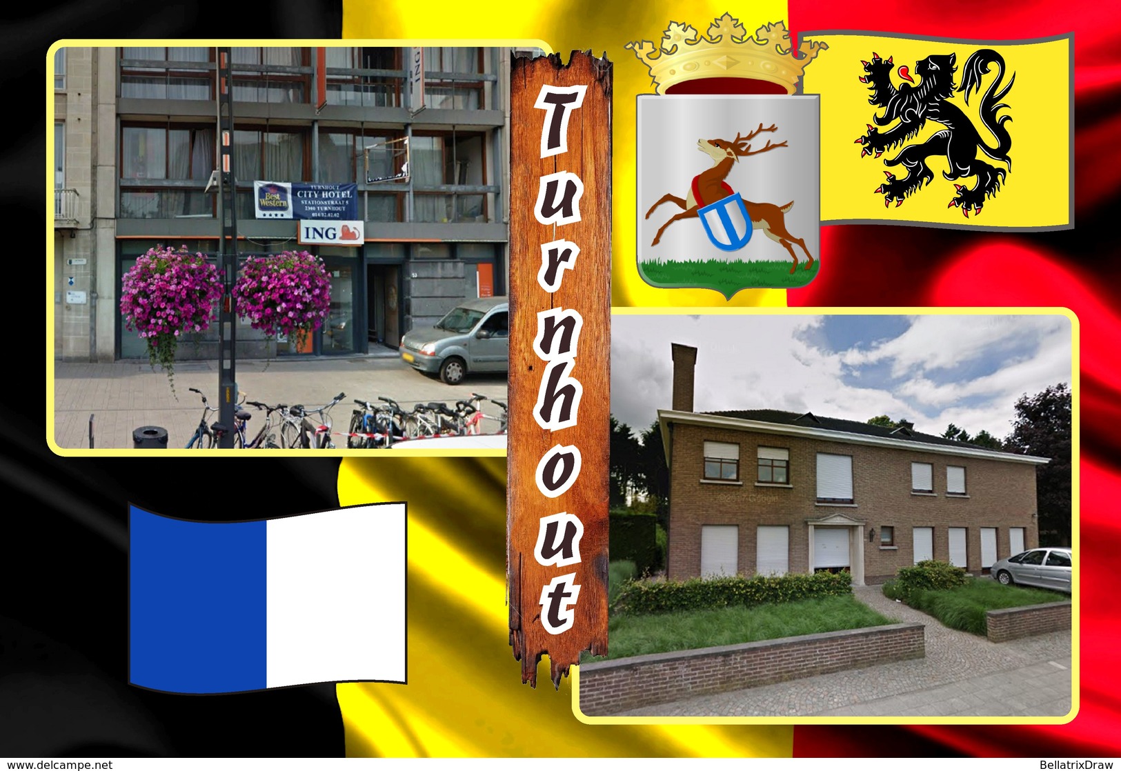 Postcards, REPRODUCTION, Municipalities of Belgium, Turnhout, duplex IX, 51 pcs. (397 to 447)