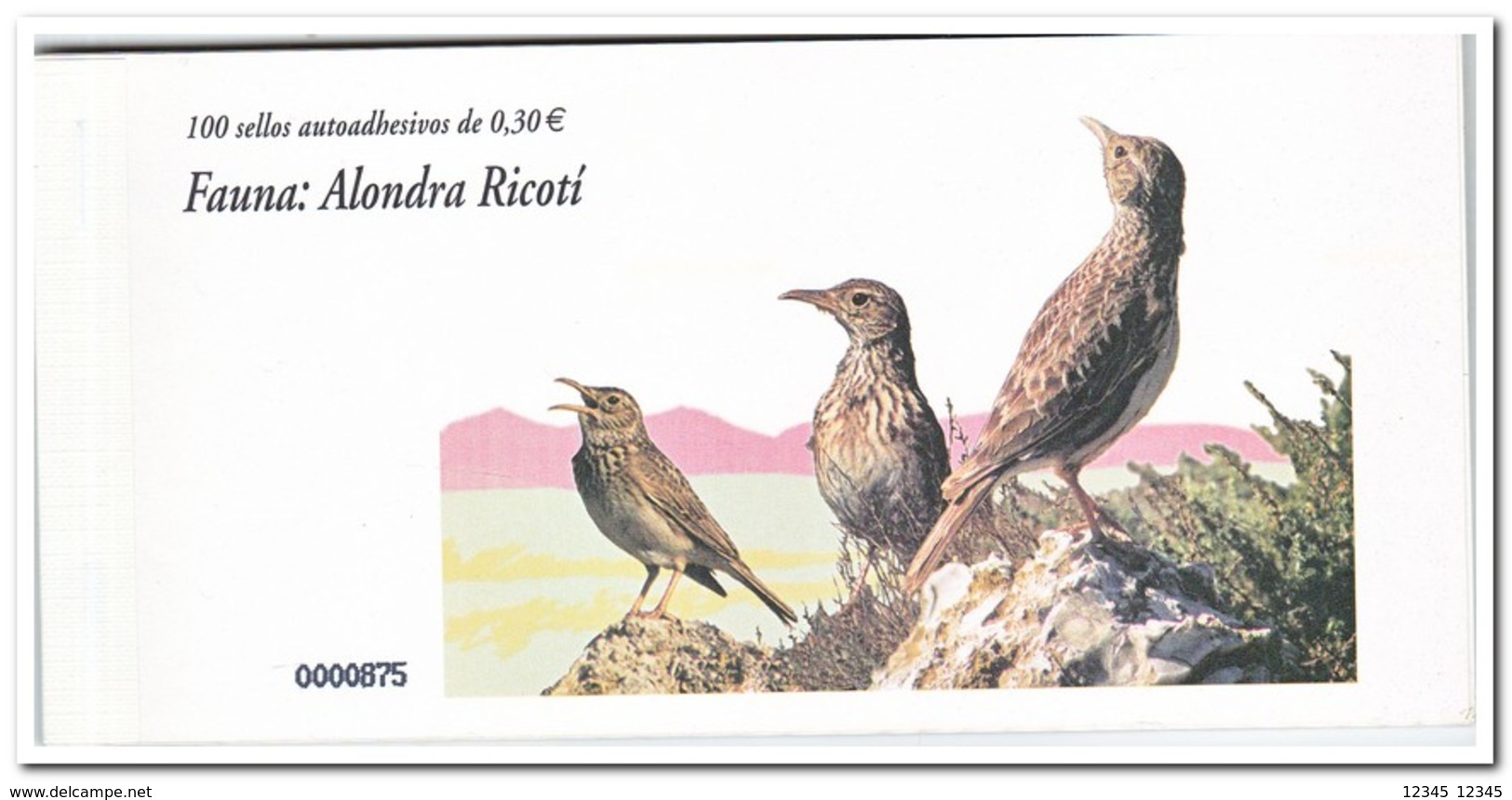 Spanje 2007, Postfris MNH, Birds, Alondra Ricoti ( Booklet, Carnet ) - Ongebruikt