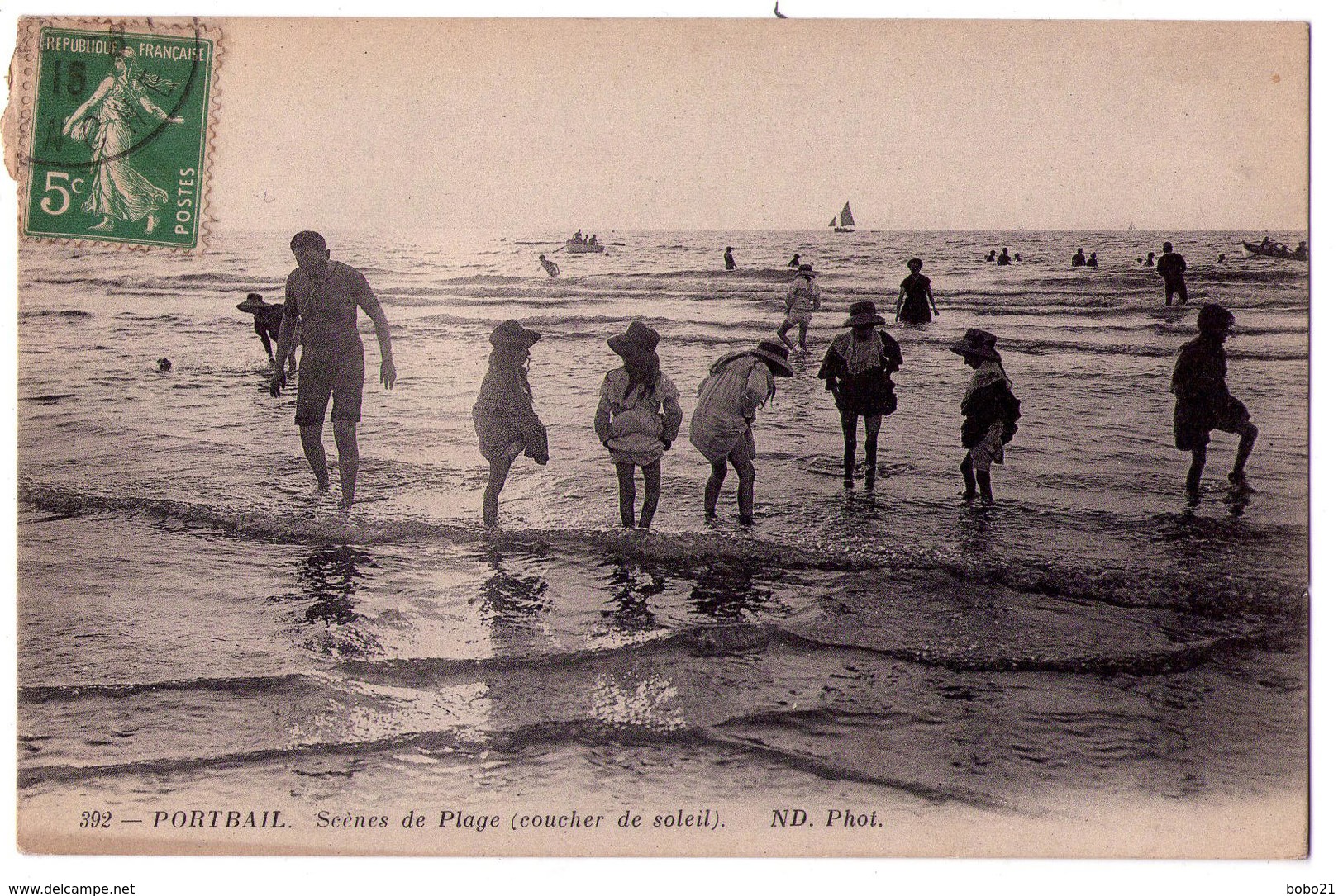 4961 - Portbail ( 50 ) - Scènes De Plage ( Coucher De Soleil ) - N°392 - N.D. Phot. - - Sonstige & Ohne Zuordnung