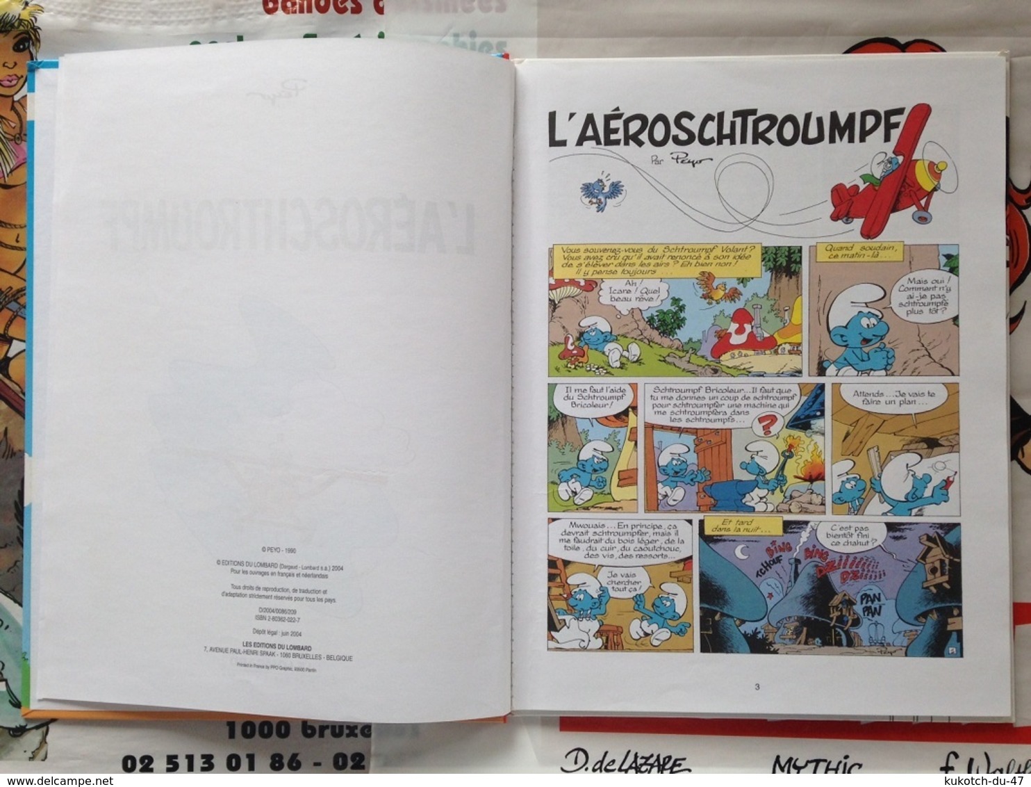 BD Les Schtroumpfs - L'aéroschtroumpf - Peyo (2004) - Schtroumpfs, Les - Los Pitufos