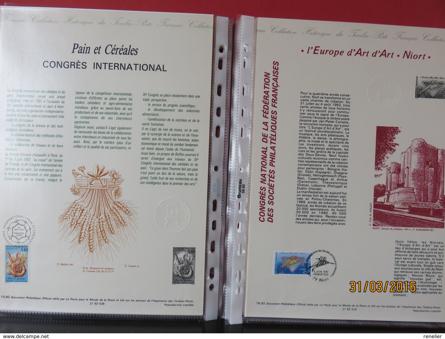 Documents de la Poste - LOT D - Années 1989, 1990, 1991, 1992, 1993